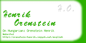 henrik orenstein business card